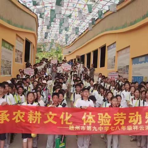 赣州市第九中学七年级开展“校内+校外 三线四点”劳动实践教育活动