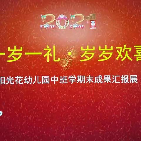 阳光花幼儿园【中二班】教学汇报演出