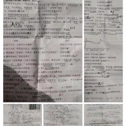 高二历史备课组第十二周“一课一研”活动纪实——期中试题分析