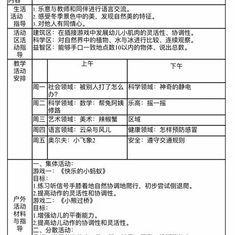 中三班12月家园直通车