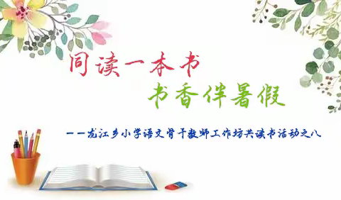 同读一本书，书香伴暑假——龙江乡小学语文骨干教师工作坊共读书活动之八