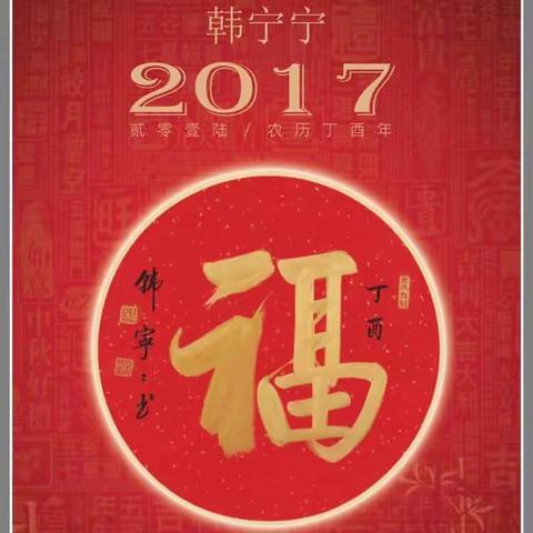 韩宁宁2017挂历作品欣赏