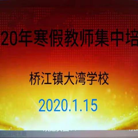 脚踏实地，仰望星空——2020年寒假教师集中培训心得