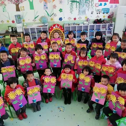 祖国的花朵🌸——鸳鸯镇砚峰幼儿园手工制作活动
