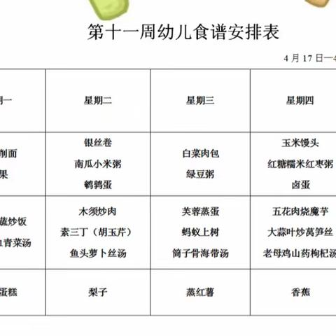 2023年第八周食谱（2023.10.30--11.03）