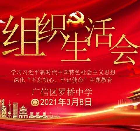 组织生活强党性，民主评议促党建——罗桥中学召开组织生活会暨民主评议