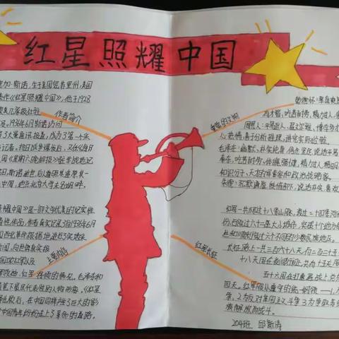 204班《红星照耀中国》优秀手抄报展播