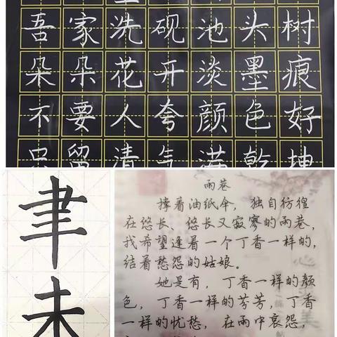 陈翕菲的三笔字成长