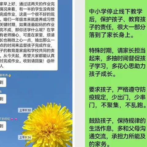 “隔离不隔爱，成长不延期”——徐家沟教学点线上教学活动