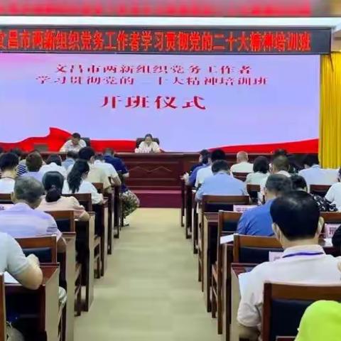 固本强基聚“新”力 蓄势赋能促提升——文昌市两新组织党务工作者学习贯彻党的二十大精神培训班开班