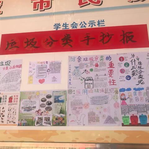 学生制作的手抄报展示宣传