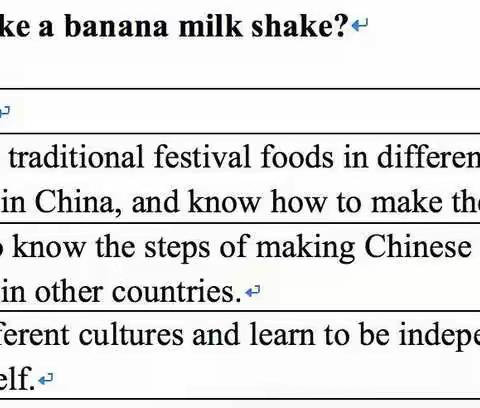 课题动态7/中西传统节日饮食习惯的学习