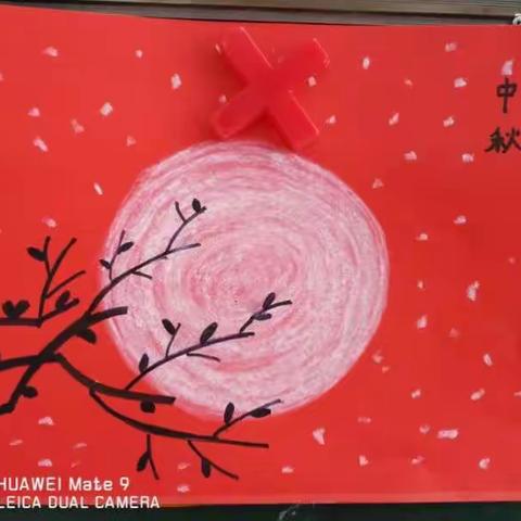 南关幼儿园——大一班中秋节创意画《夜空》