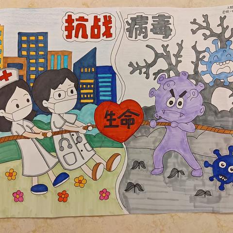 上杭县城东小学举行“携手战疫情，别样少年心”作品评选活动