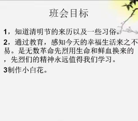 军渡学校四年级“清明忆先烈，缅怀在心中”