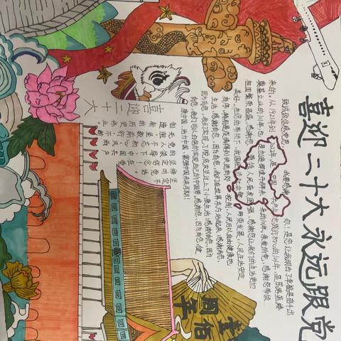 喜迎二十大，永远跟党走——韩庄乡东良小学手抄报展示活动