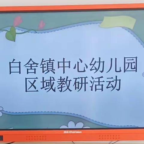 小区域，大智慧——白舍镇中心幼儿园区域教研活动