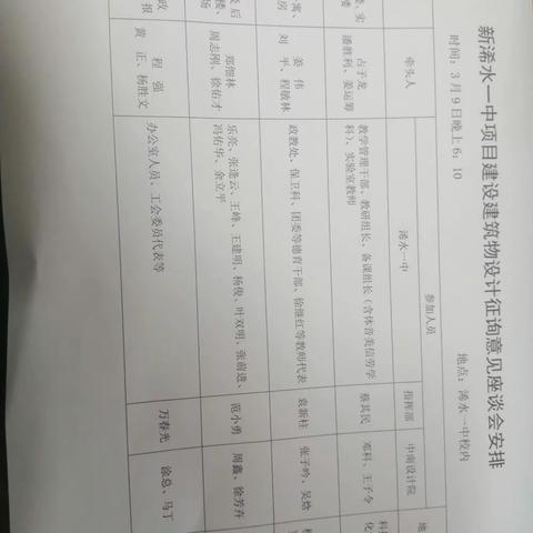 浠水一中召开方案设计征询意见会