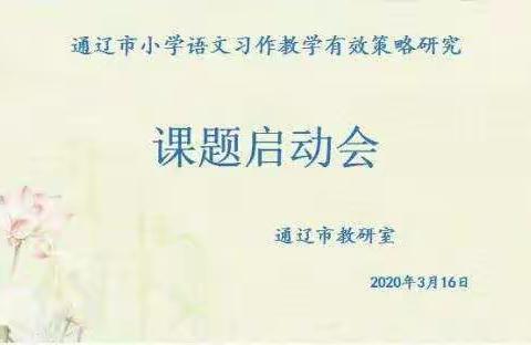 疫情之下  线上教研      ——通辽市“小学语文习作教学有效策略研究”课题启动会