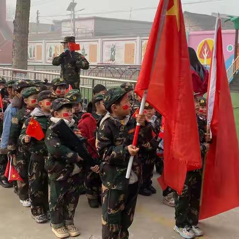 小韩固小学幼儿园长征拉练活动