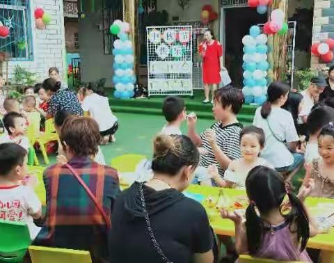 阳光宝贝五三分园苗苗班and大班小朋友们快乐度过中秋亲子活动