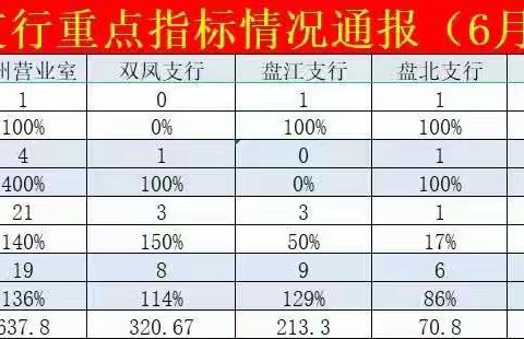 盘州支行重点业务发展情况—六月第二期