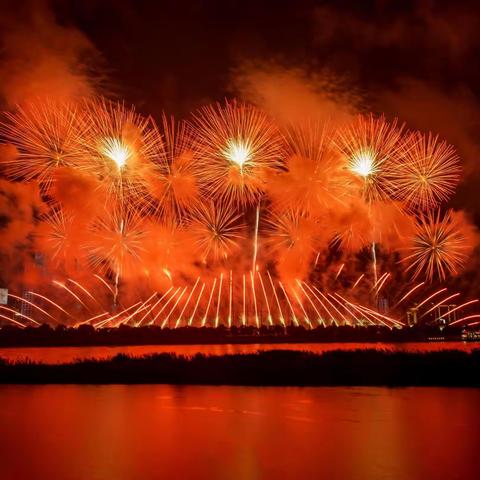 庆祝建党100周年焰火晚会纪实.长沙