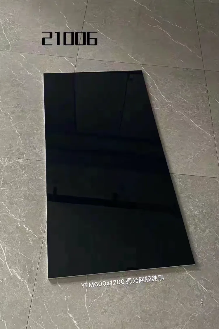 600x1200网版亮光岩板白坯至尊黑奢砖