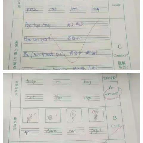 清平第一中心小学英语组第二次教学常规检查