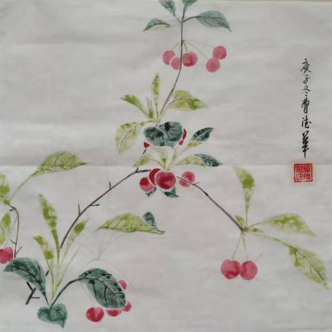 我学习用没骨画法画的两幅作品，分享给大家