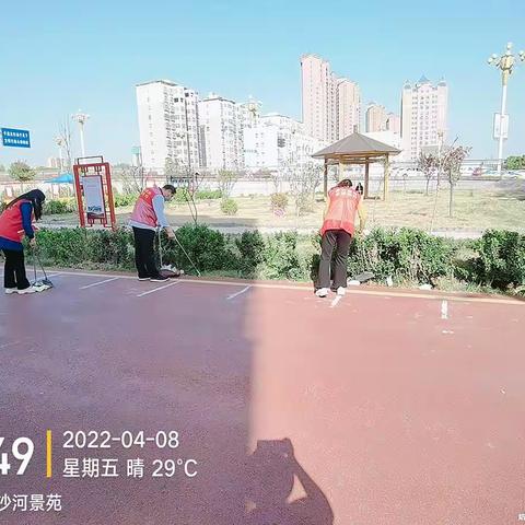 天桥街道滨河路社区开展“抗击疫情、清洁家园”志愿服务活动