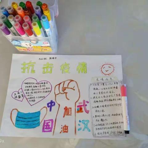 我用画笔，为“你”加油——乔楼二幼停课不停学活动