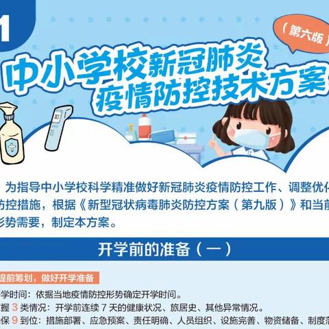 图解中小学疫情防控技术方案（第六版）