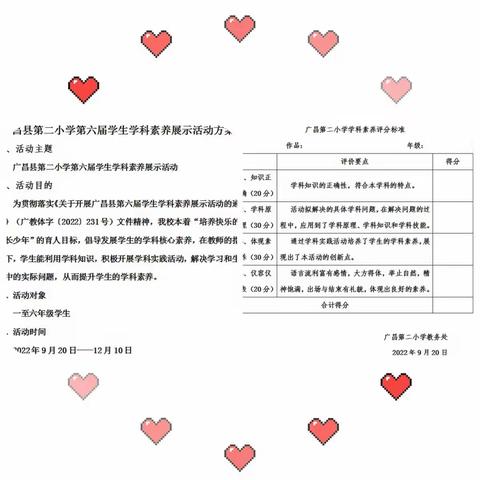 [二小·教务处]蕴学科素养，展学生风采——广昌县第二小学学生学科素养展示大赛