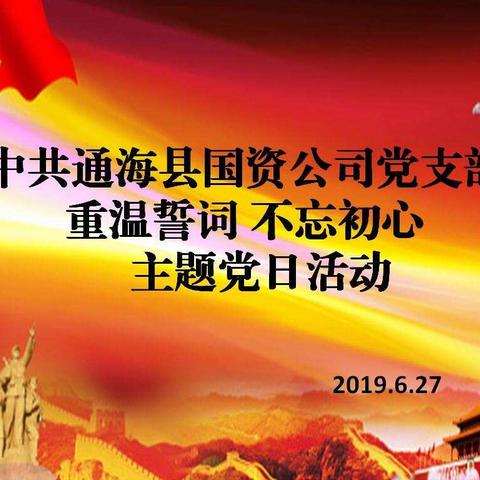 通海县国资公司党支部组织开展六月党支部主题活动