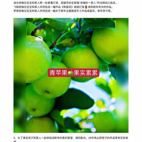 青苹果🍏幼儿园《辞旧迎新、喜庆添福》