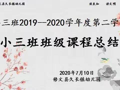 修文县久长镇幼儿园2019-2020学年度第二学期小三班班级课程总结