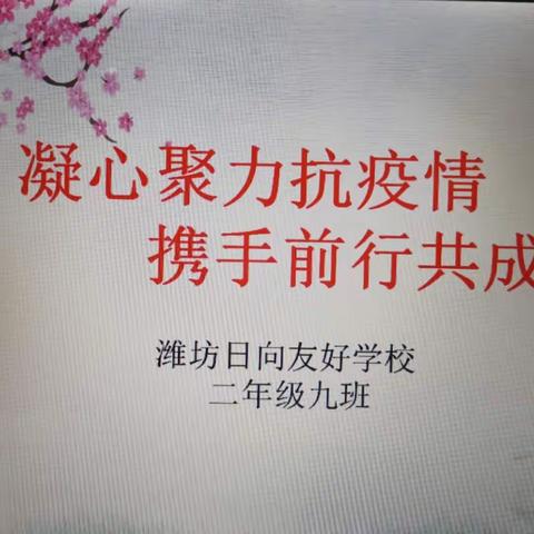 凝心聚力抗疫情 携手前行共成长——潍坊日向友好学校二（9）中队视频班队会