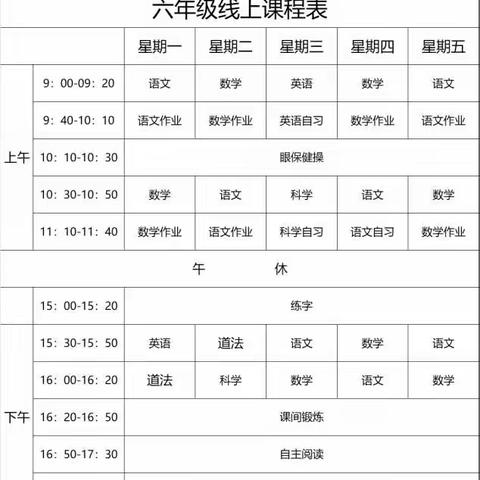 南乐县西湖小学线上教学指导建议