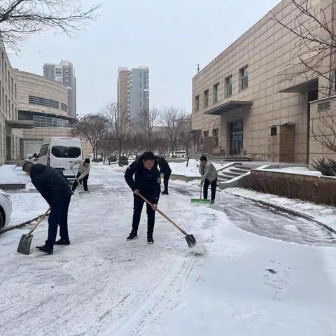 【相约冬奥—扛红旗、当先锋宣化区在行动】宣化区信访局全体干部职工清扫积雪畅通道路