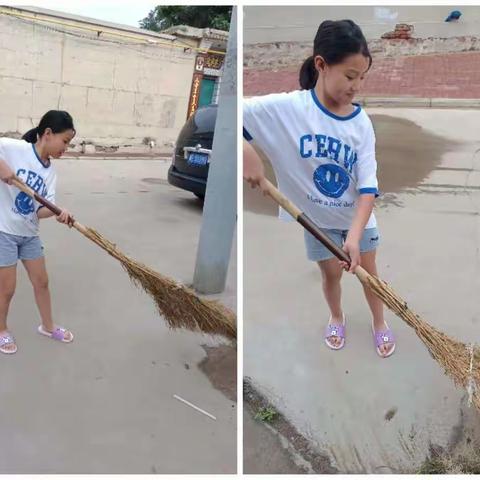 清洁家园，美化环境——邢台市金华实验小学四年级4班三组进社区开展卫生志愿服务活动