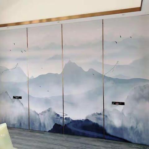 壁画硬包实景效果图1