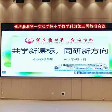 【点亮教育】共学新课标，同研新方向——肇庆鼎湖第一实验学校小学数学组开展《义务教育数学课程标准》解读培训