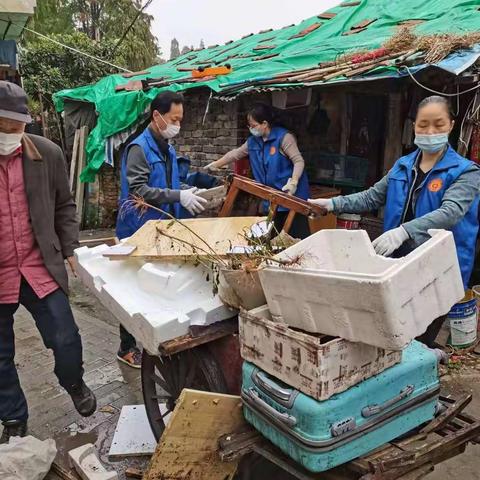 建桥街道大桥社区周末卫生劳动