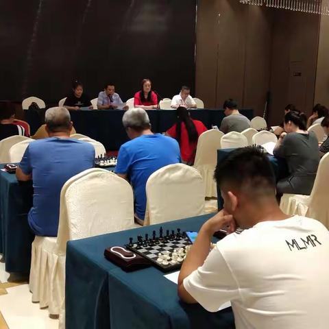 2019山东省国际象棋夏季等级赛(烟台赛区）赛前技术会议进行中