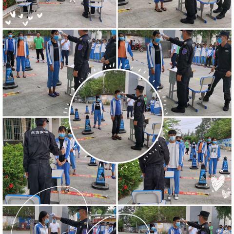 东河中学开学第一天，疫情应急防控演练