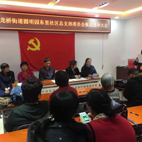 圆明园东里社区党总支换届选举大会