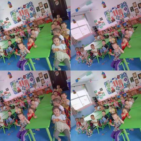 🎉新入的小可爱👦👧……好喜欢😍，就连吃饼🍪都是如此🍭可爱，以后园里边👩老师护你们周⭕全🎀