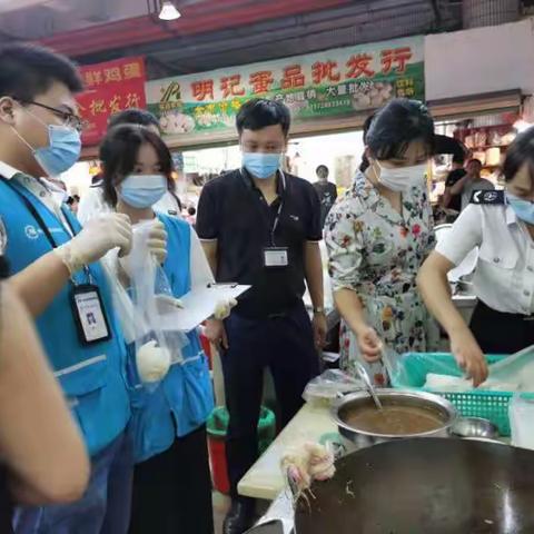 闻令而动，食品安全监管科与梅林所开展湿米粉食品安全风险隐患排查工作