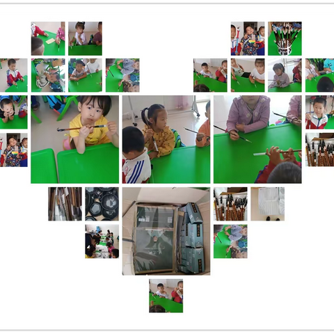 小宝贝开始接触书法